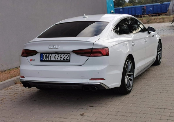 Audi S5 cena 157000 przebieg: 92000, rok produkcji 2017 z Nysa małe 436